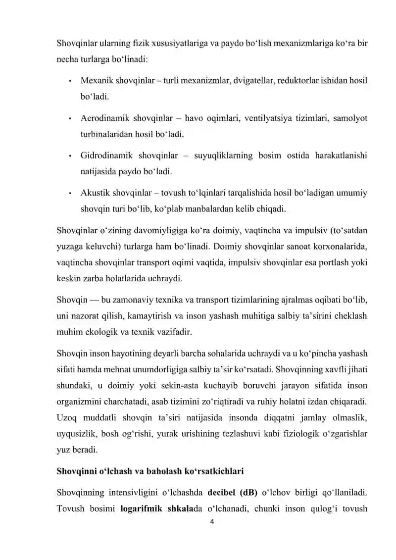 Shovqindan himoya qiluvchi inshootlarning tasniflanishi 4