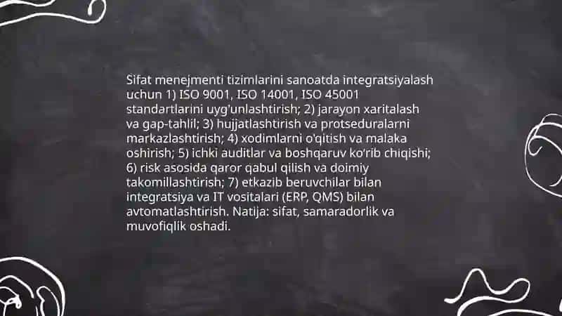 Sanoatda standartlarning amalga oshirilishini ta'minlash 4