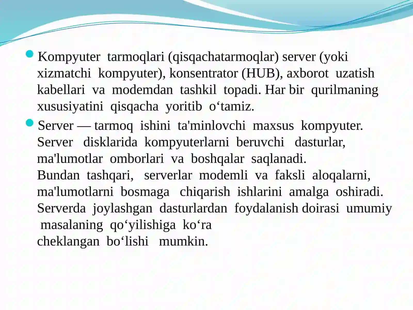 Binolardagi kompiyuter tarmoqini loyihalash 4