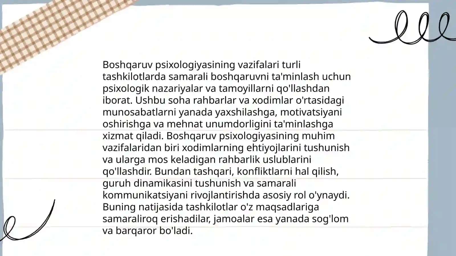 Boshqaruv Psixologiyasi fanining predmeti, maqsadi va vazifalari 4