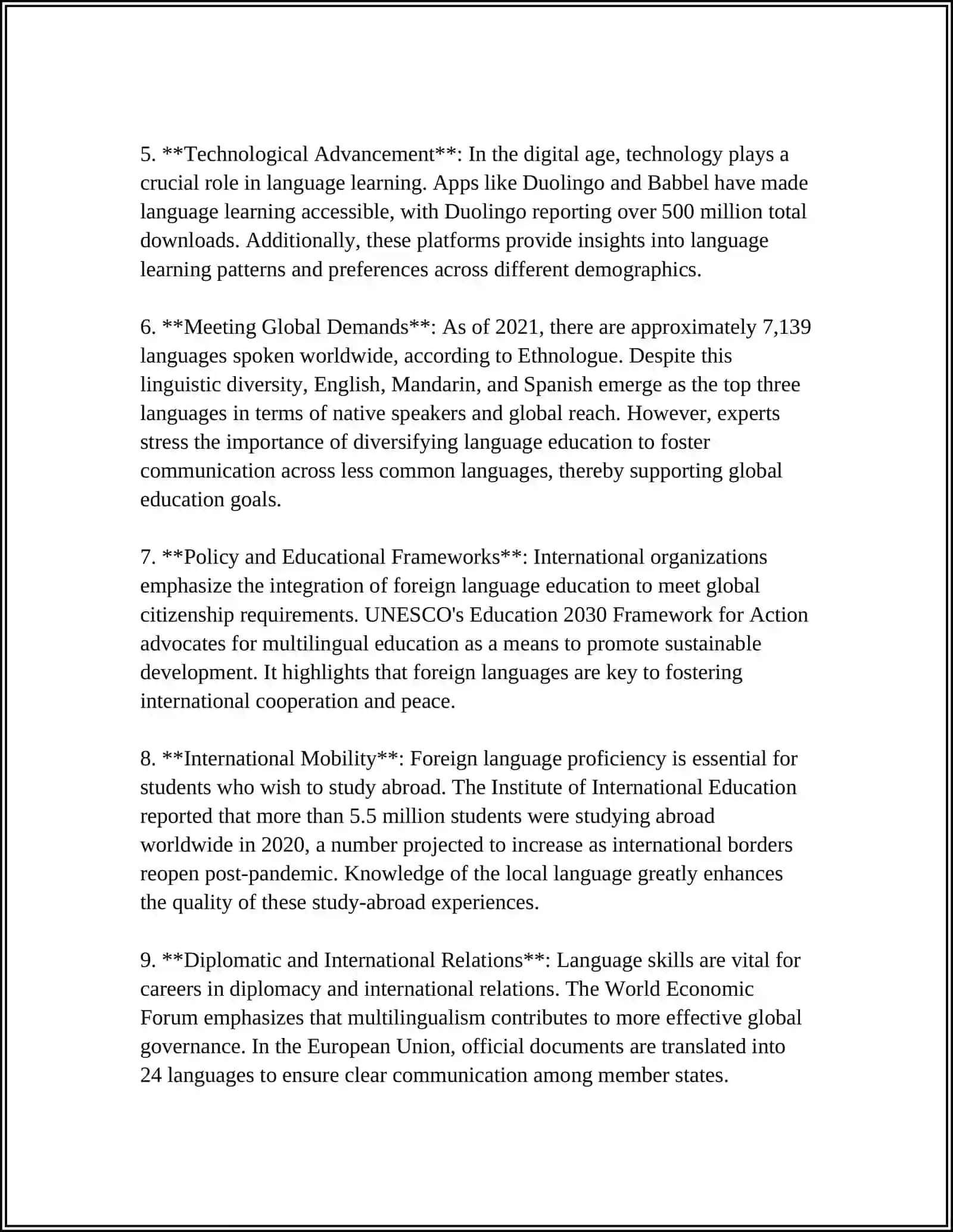 MUSTAQIL ISH: EDUCATION AND ROLE OF FOREIGN LANGUAGES 4
