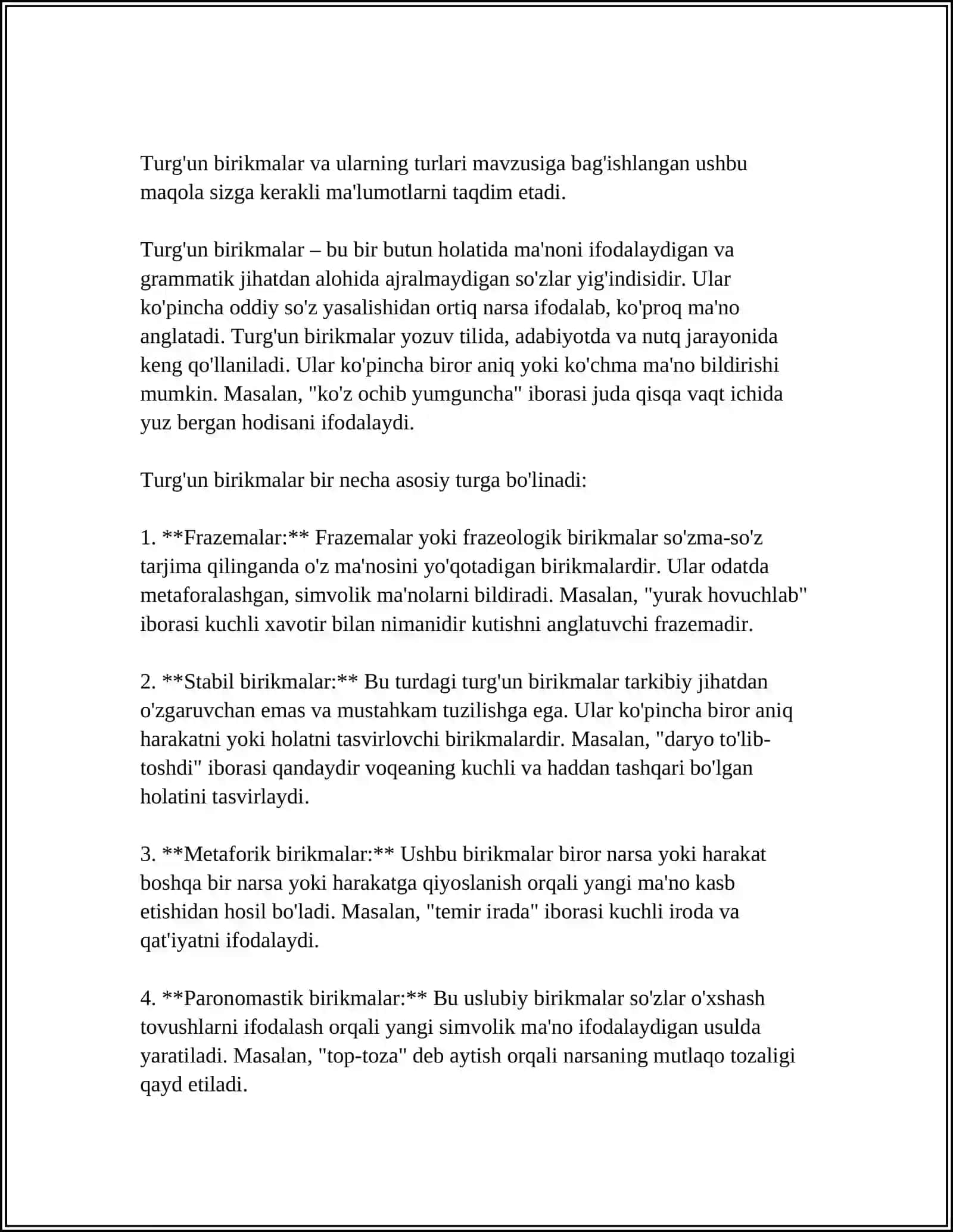 ERKIN VA TURG'UN BIRIKMALAR 4