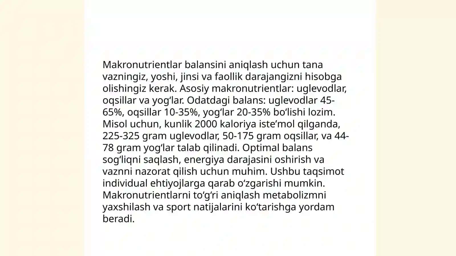 Oziq-ovqat piramidasi tahlili 4
