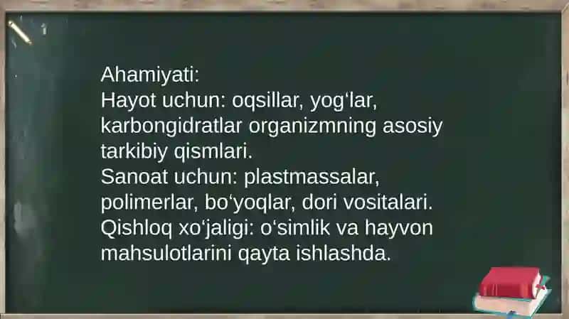 ORGANIK MATERIALLAR TURLARI VA TASNIFI 4