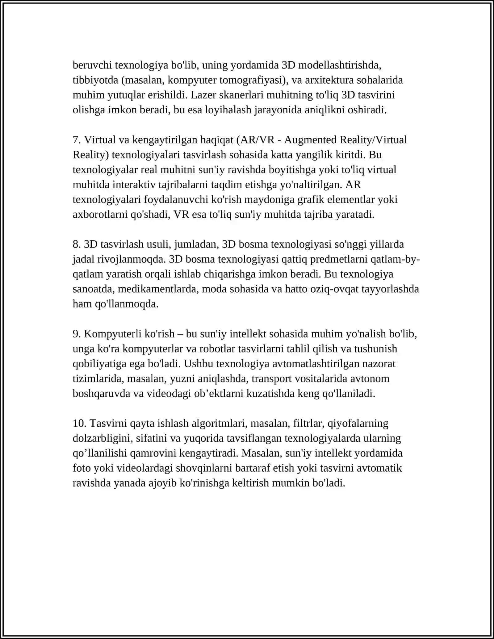 LAVXNI TASVIRLASH TEXNOLOGIYALARI 4