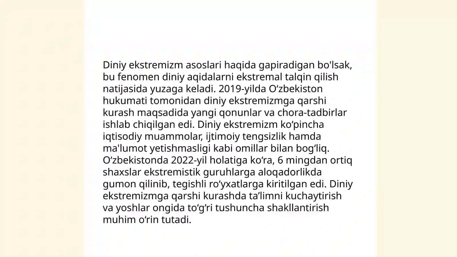Diniy fanatizm va ekstremzm 4