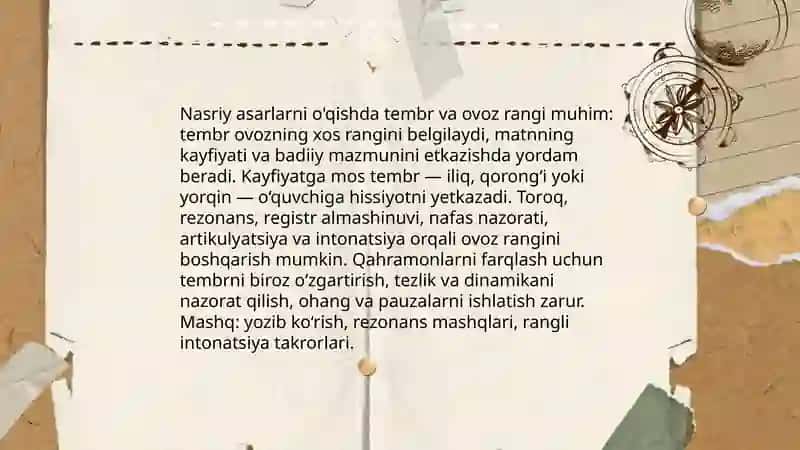 She'riy va nasriy asarlarni ifodali o'qish 4