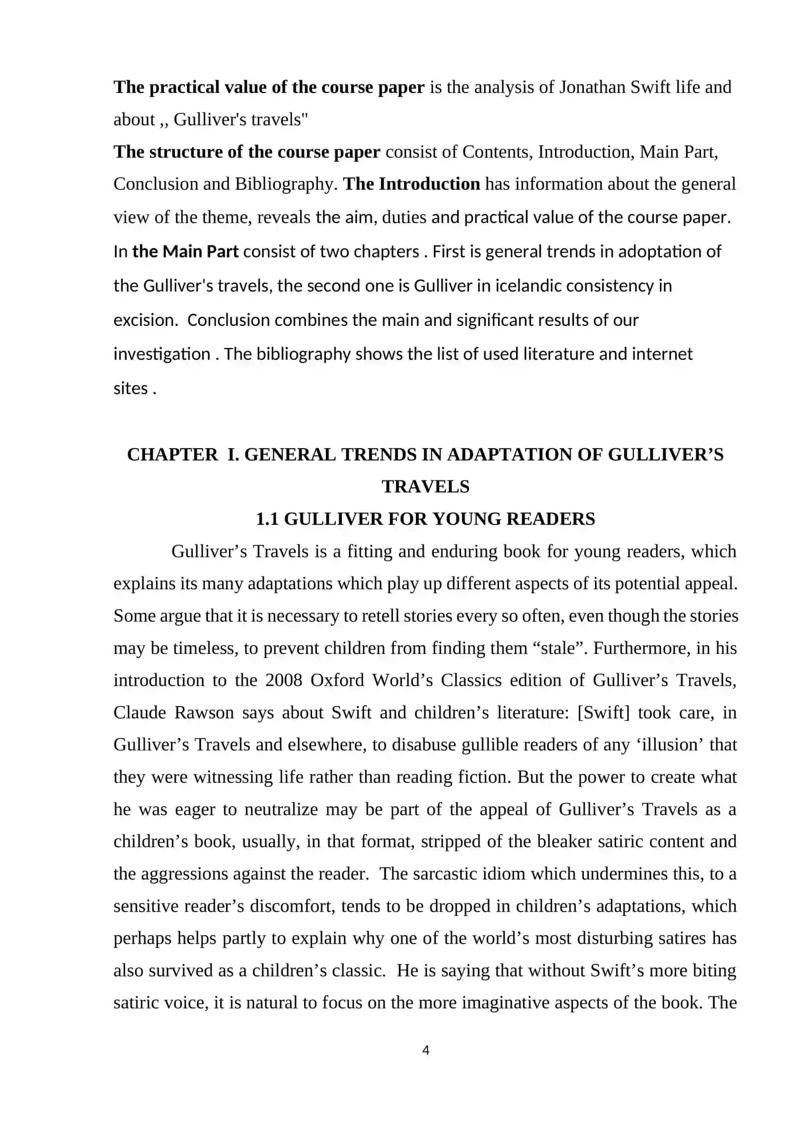 Human Being Hypostasesin “Gulliver’s Travels” By Jonathan Swift 4