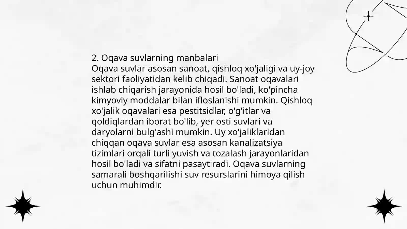 Oqava suvlari va ularning tasnifi 4