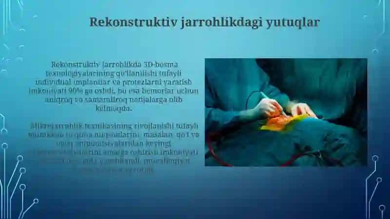 Plastik Jarrohlikning Zamonaviy Yutuqlari 4
