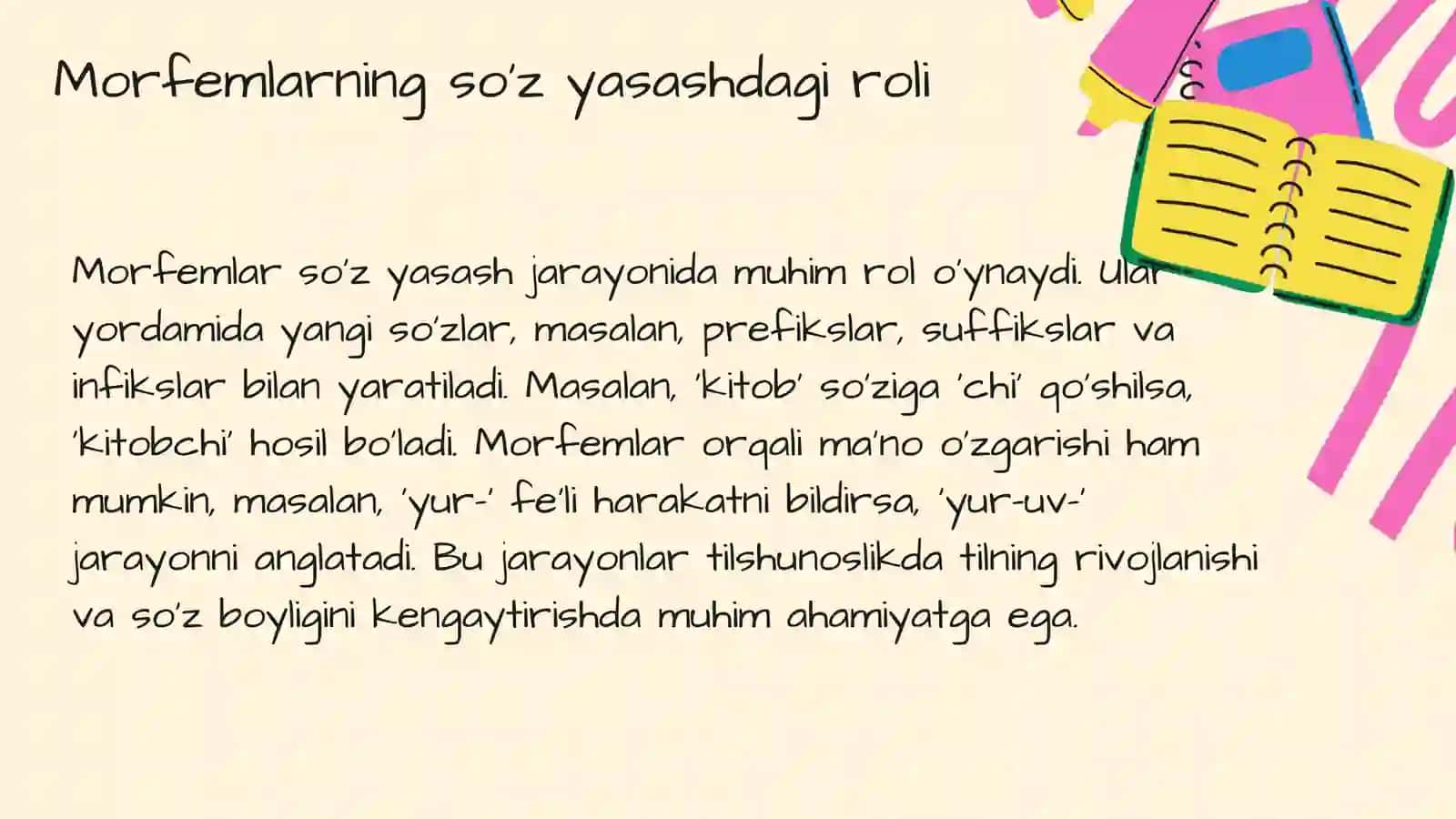 Morfemika va soʻz yasalishi 4