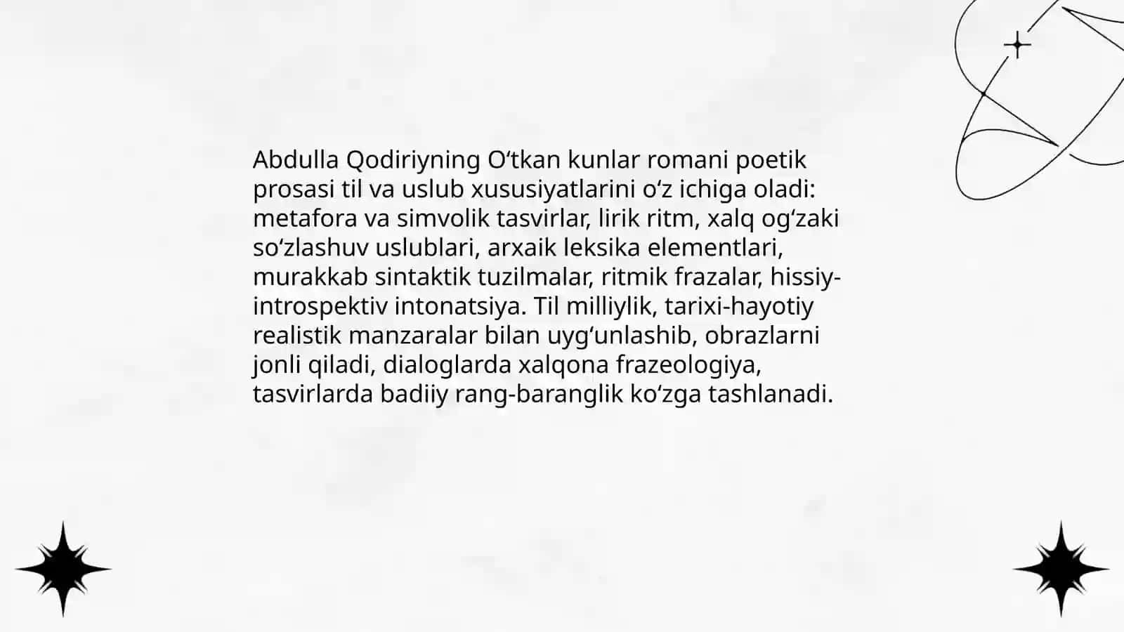Abdulla Qodiriy oʻtkan kunlar romani poetik tahlili 4