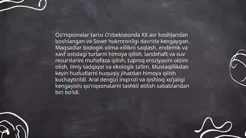Oʻzbekistondagi qoʻriqxonalar 4