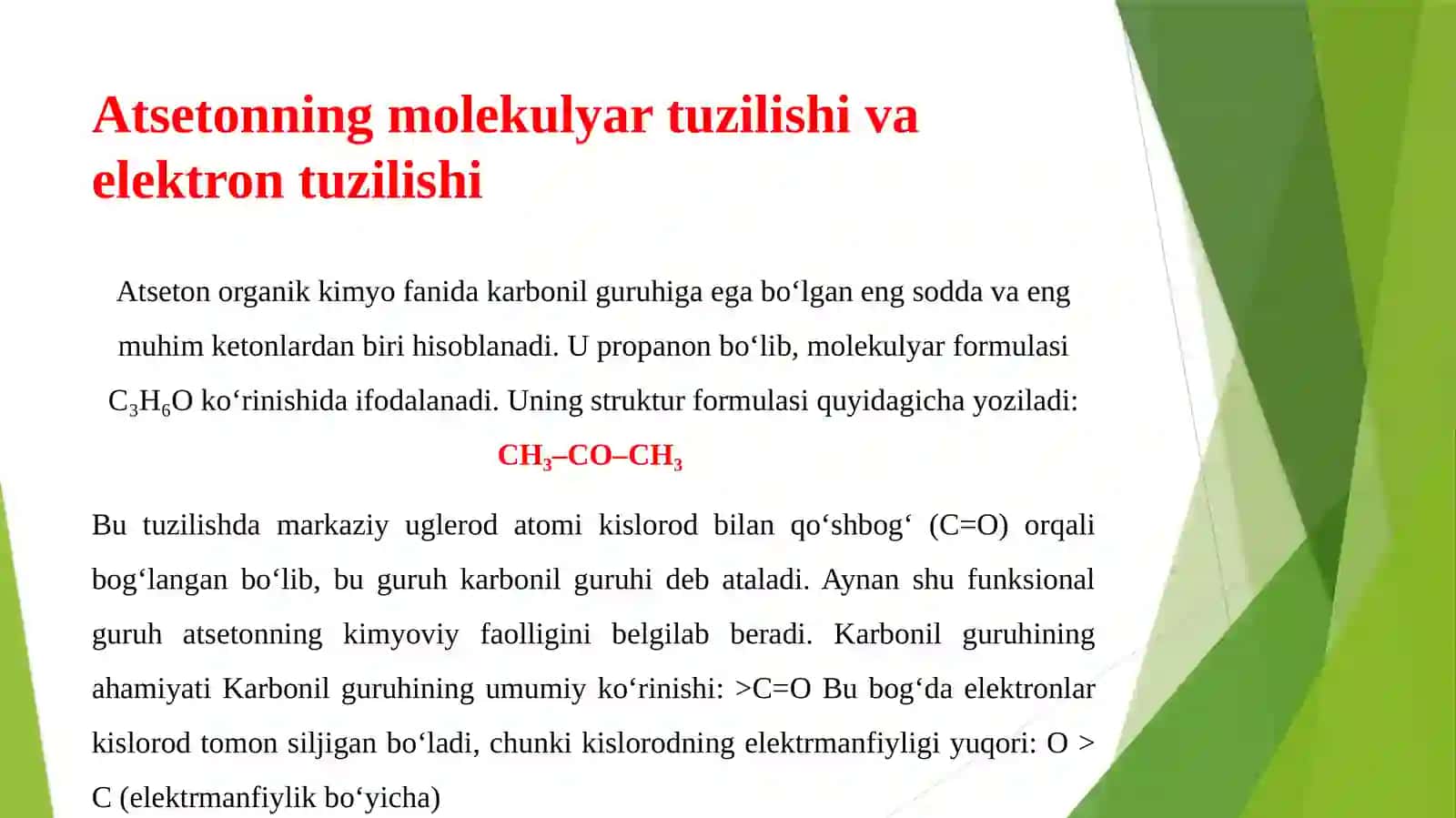 ATSETONNING NAZARIY ASOSLARI VA UMUMIY TAVSIFI 4