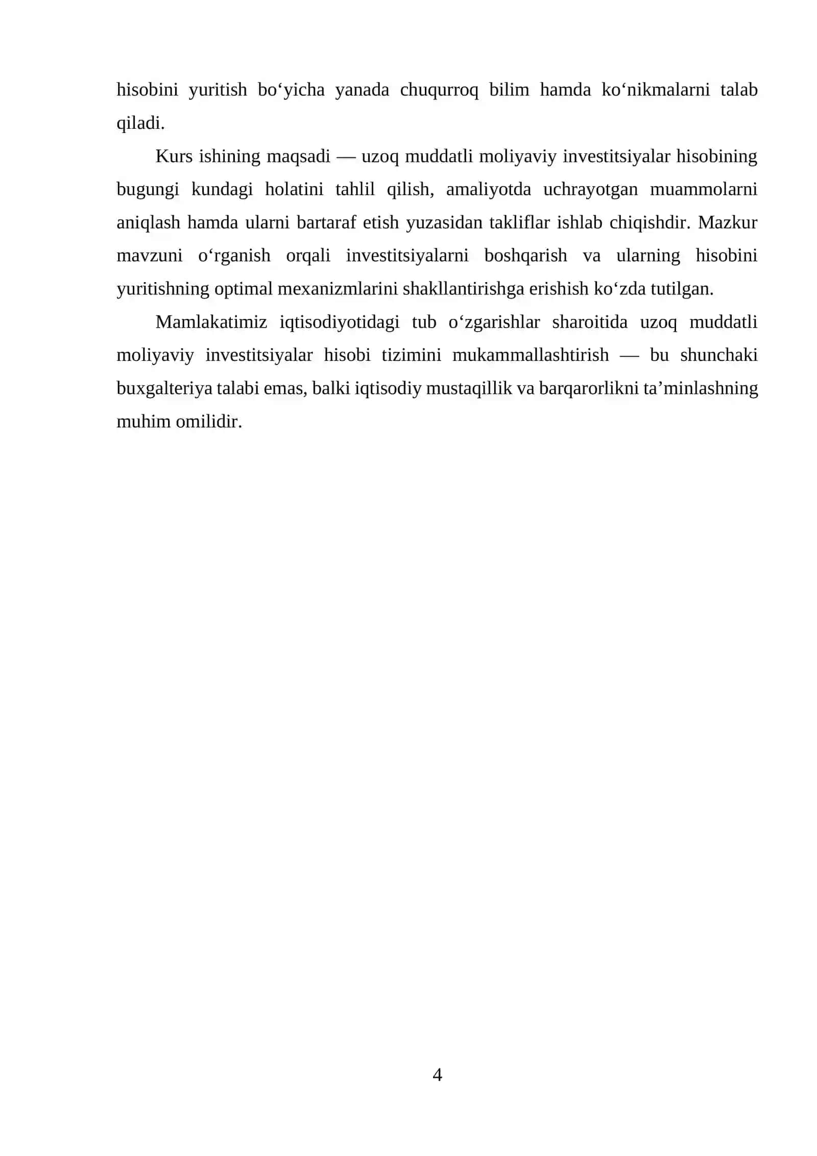Uzоq muddаtli mоliyaviy investitsiyalаr hisоbi. 4