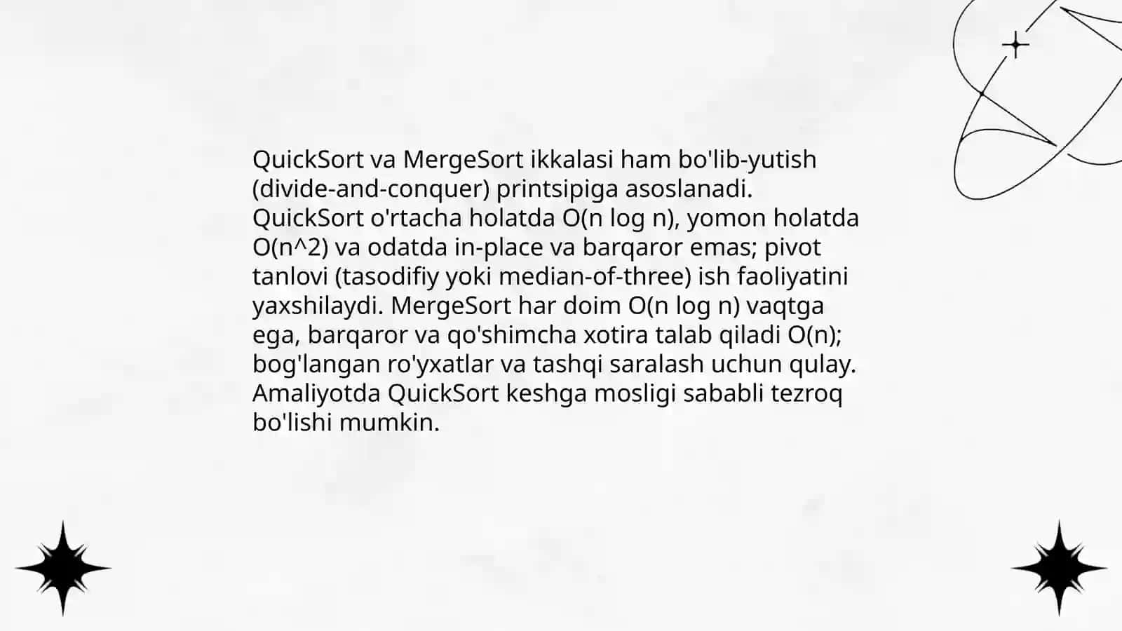Saralash va izlashning samarali algoritmi 4