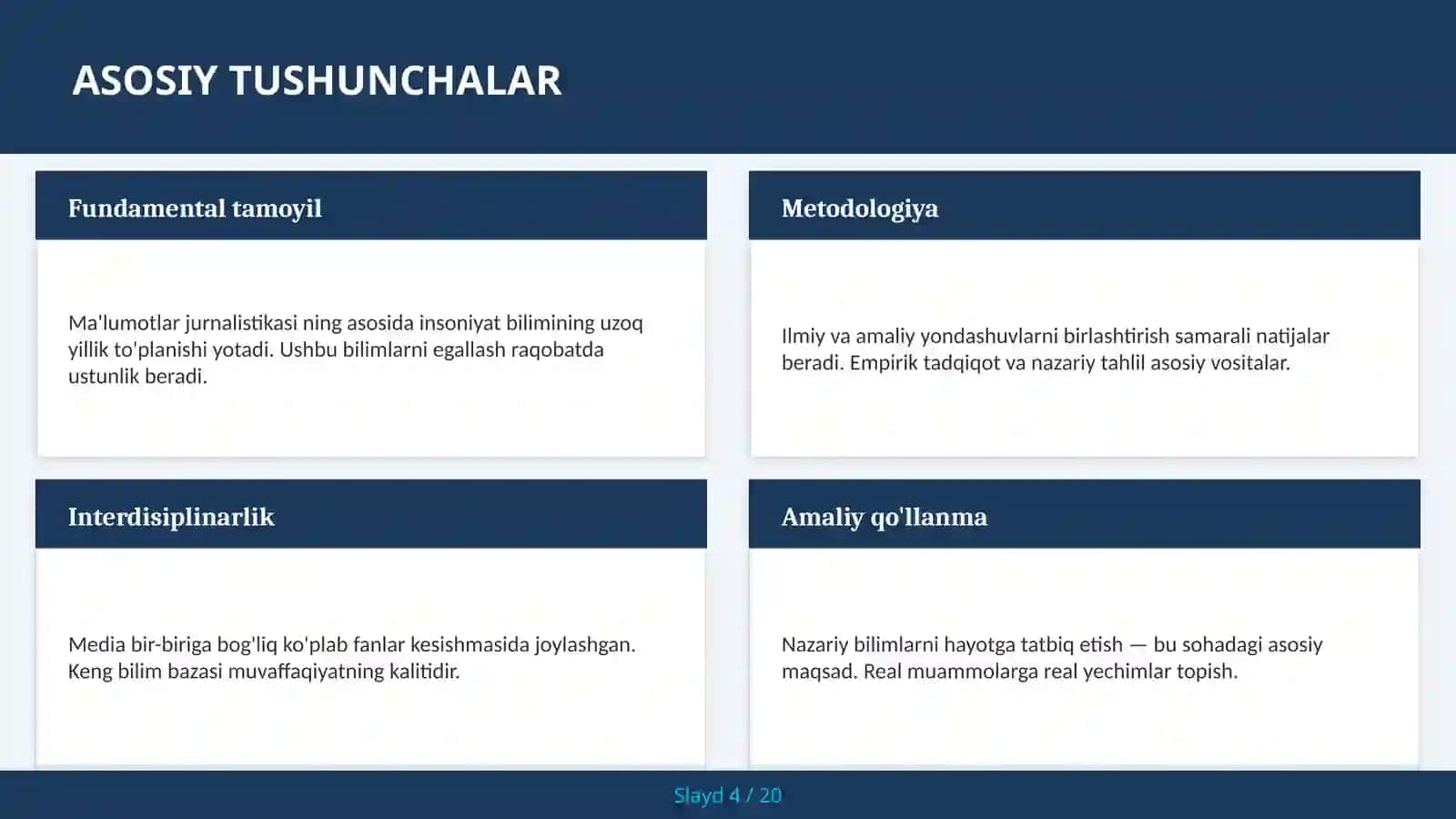 MA'LUMOTLAR JURNALISTIKASI 4