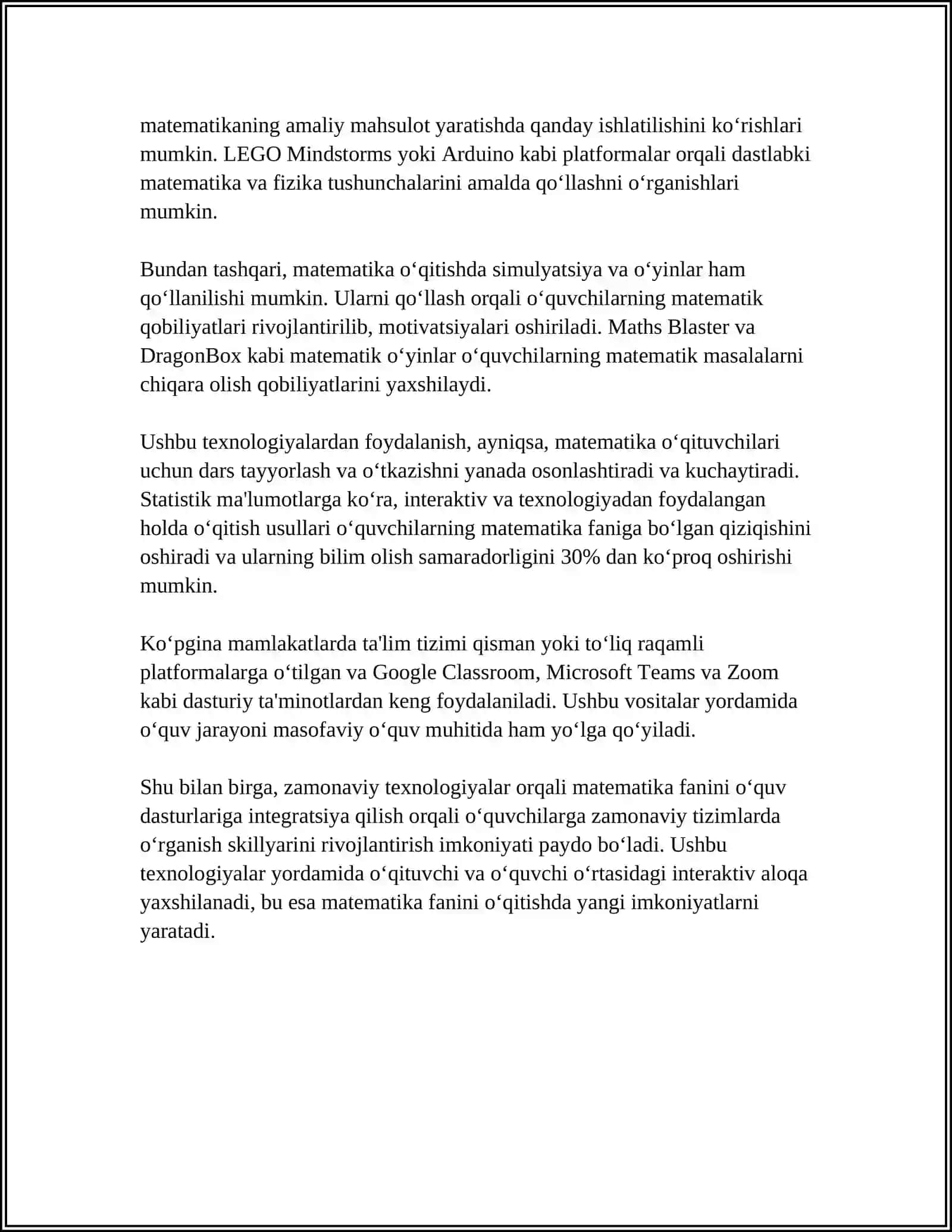 Zamonaviy texnologiyalar bilan matematika o‘qitish 4