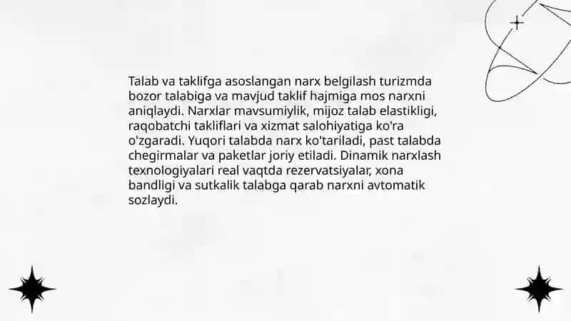Turizmda narx siyosati 4