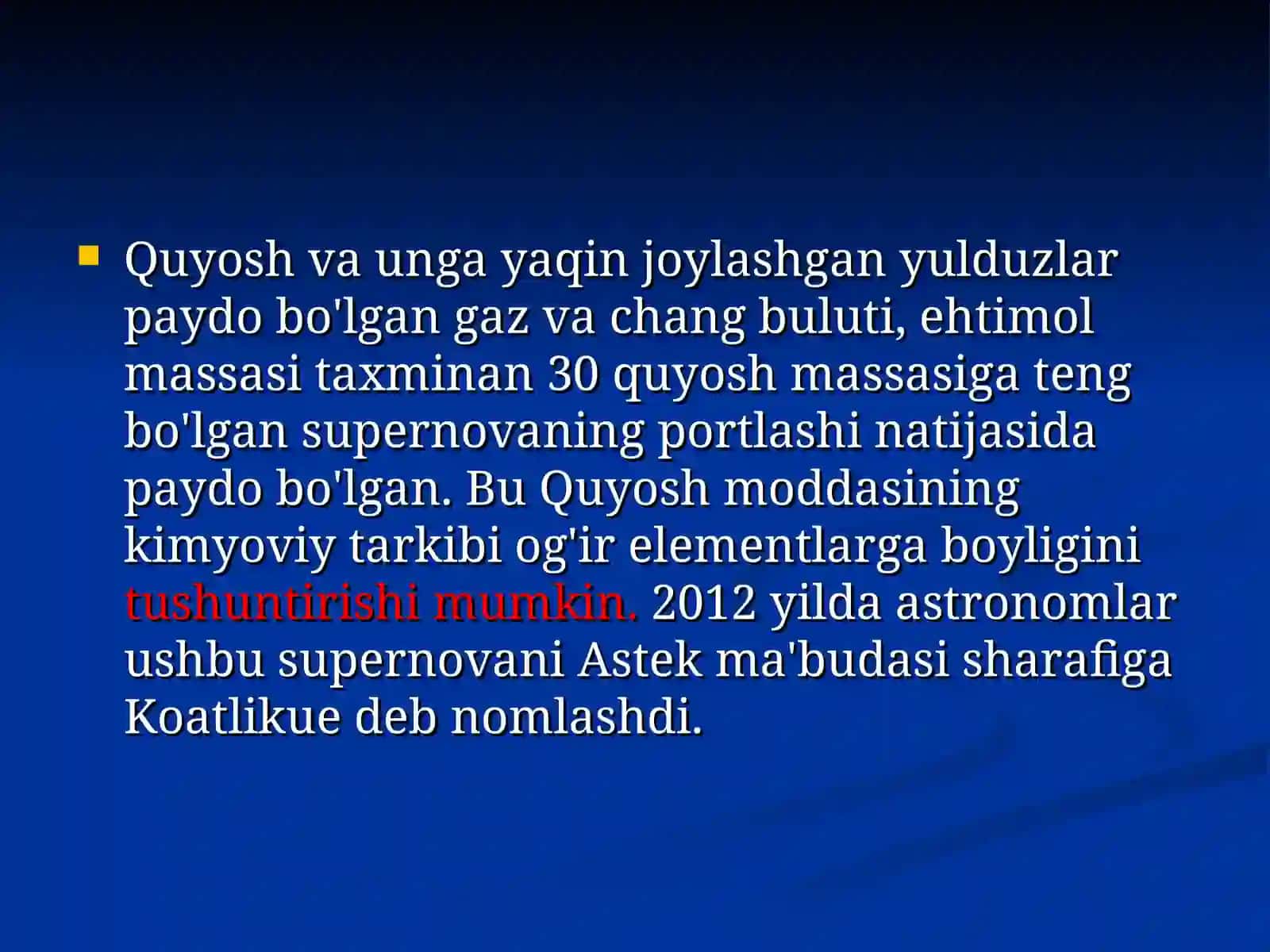 Quyosh tizimining shakllanishi va evolyutsiyasi 4