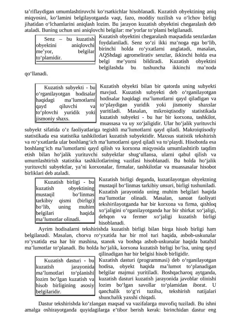 STATISTIK KUZATISH USLUBIYATI 4