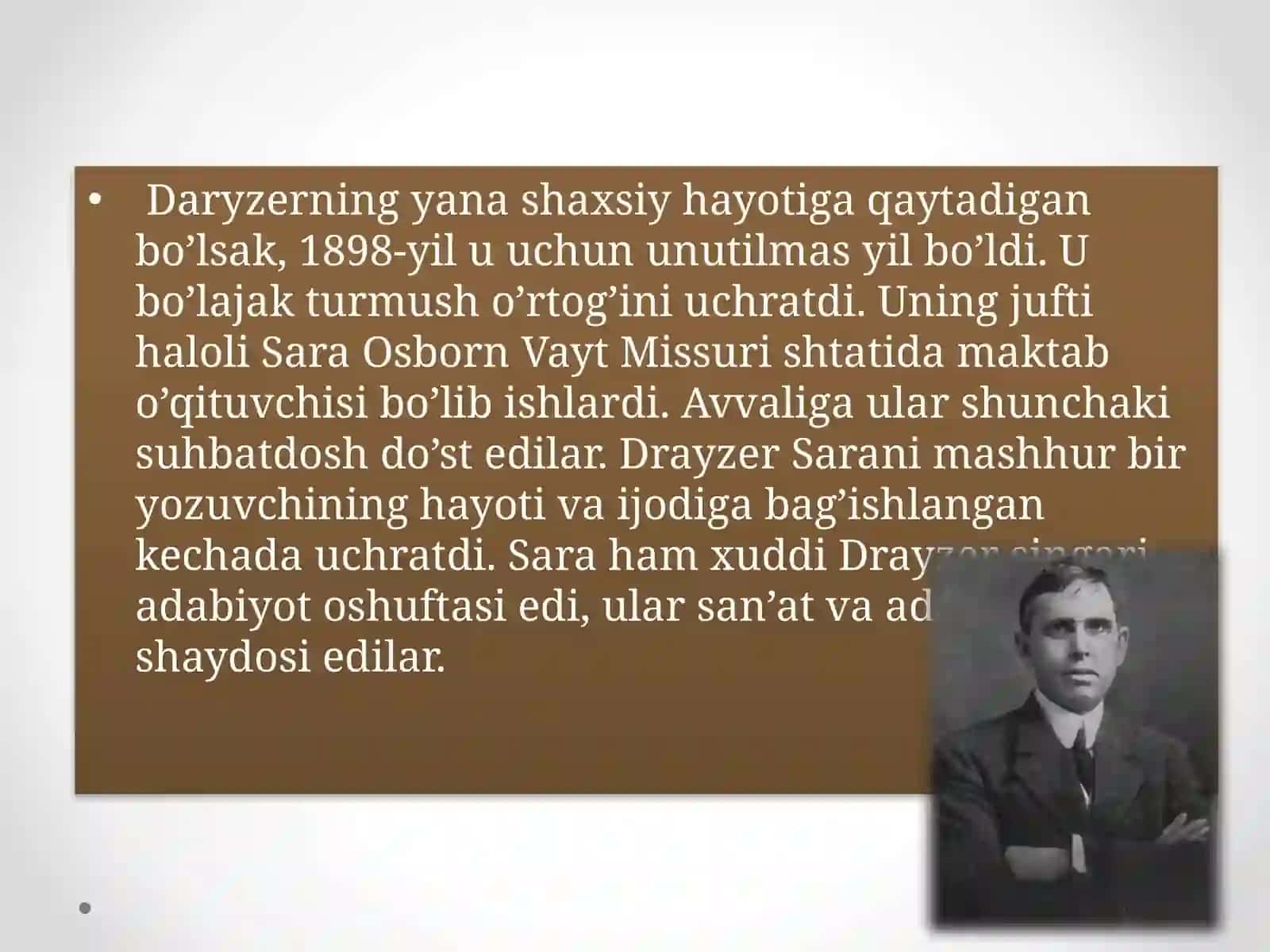Teodor Drayzerning hayoti va ijodiy faoliyati 4