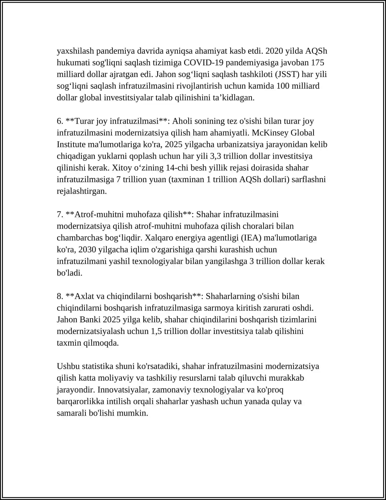 SHAHAR QURILISH SOHASIDA OLIB BORILADIGAN ISLOHATLAR 4