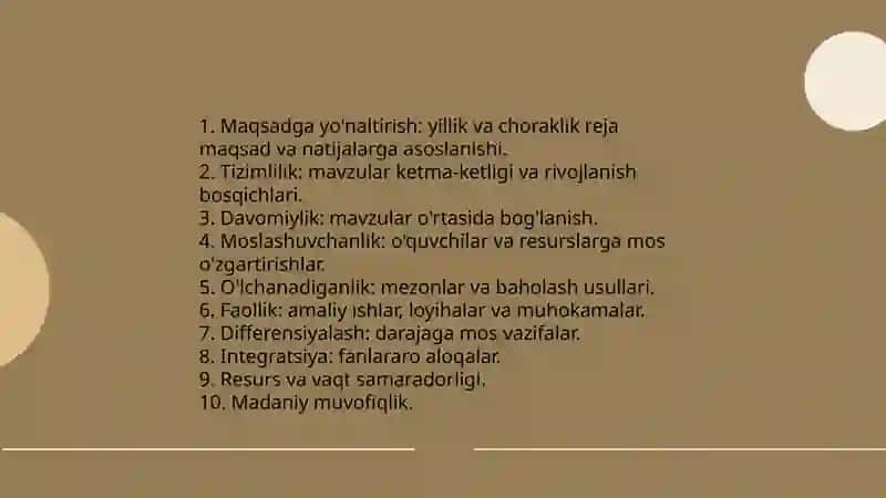 Ona tilidan to‘garak ishlarini rejalashtirish 4