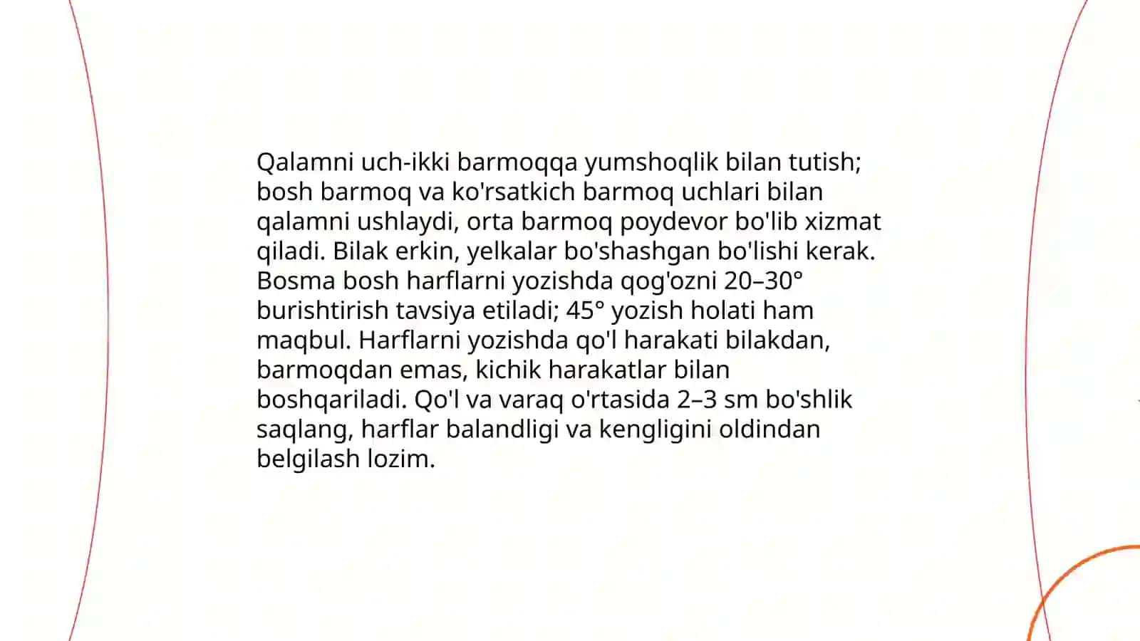 Bosma bosh harflarni yozish 4