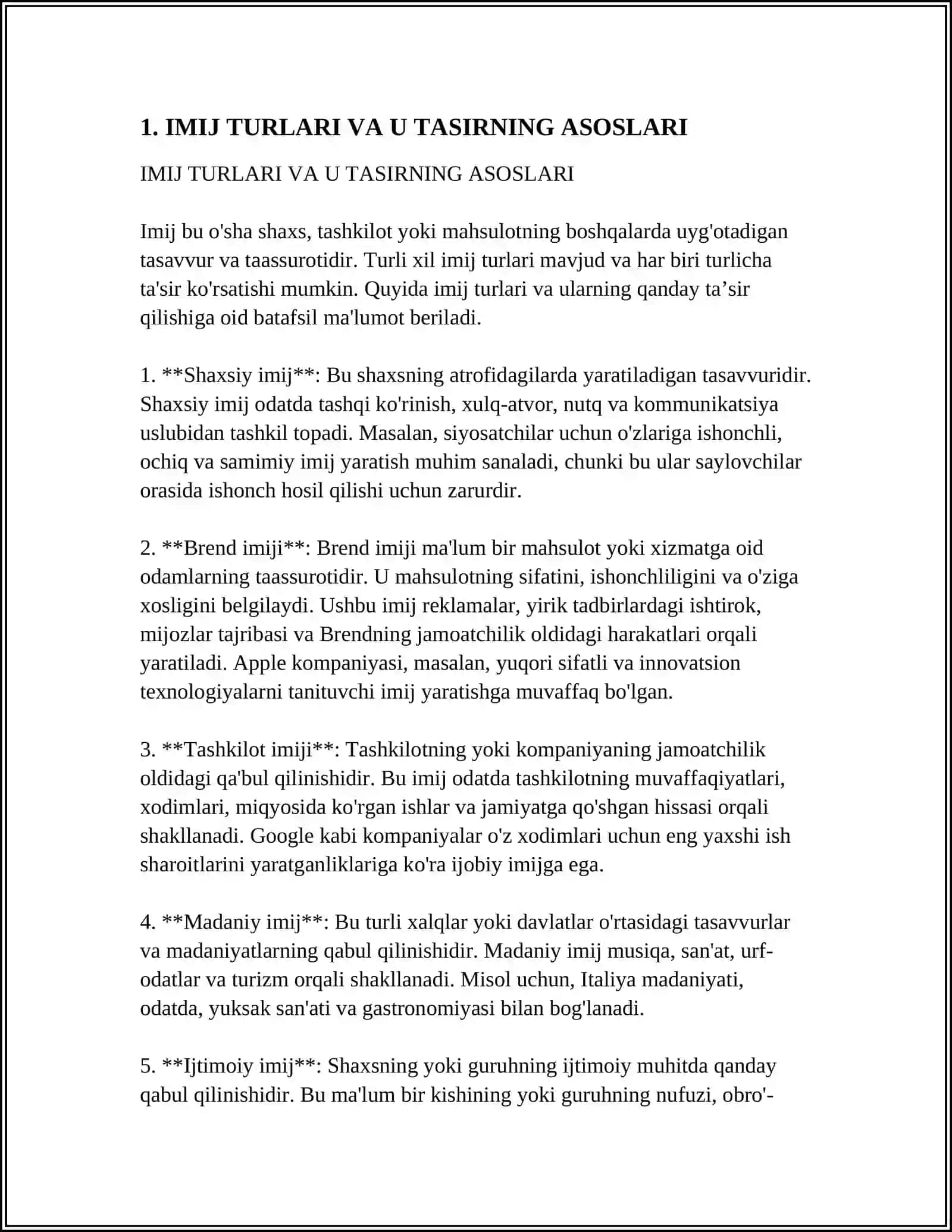 IMIJ TURLARI VA MODELLARNING DUNYO TAJRIBASI 4