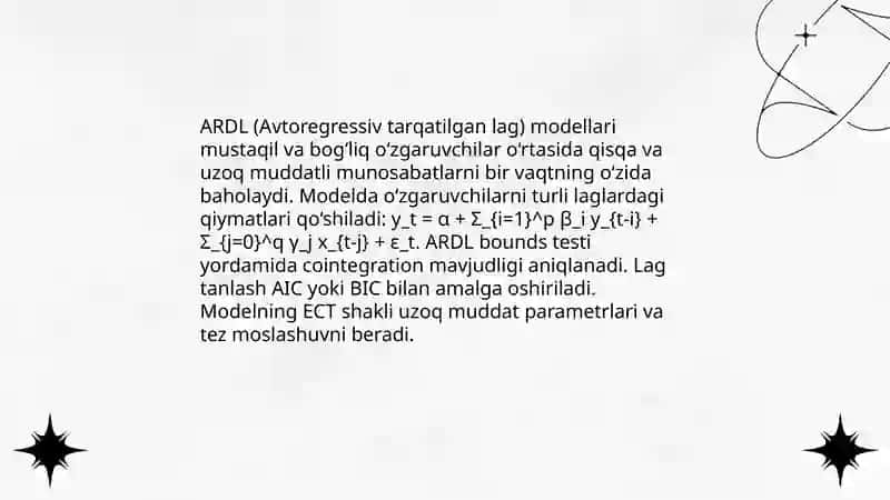 Dinamik regressiya modellari 4