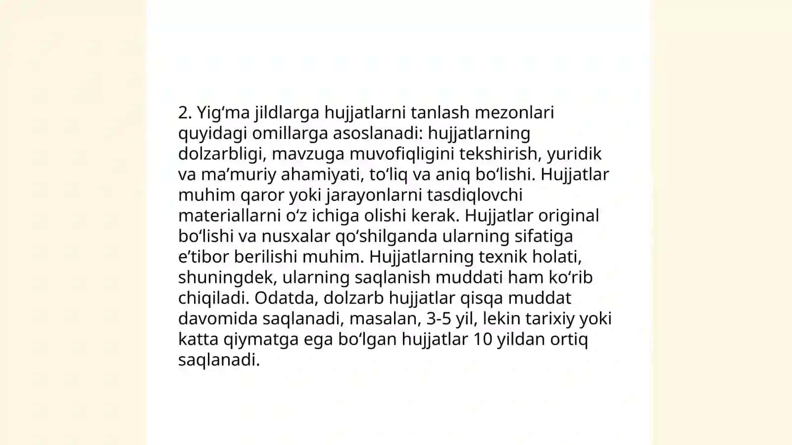 Hujjatlarning yigʻma jildlarini shakllantirish 4