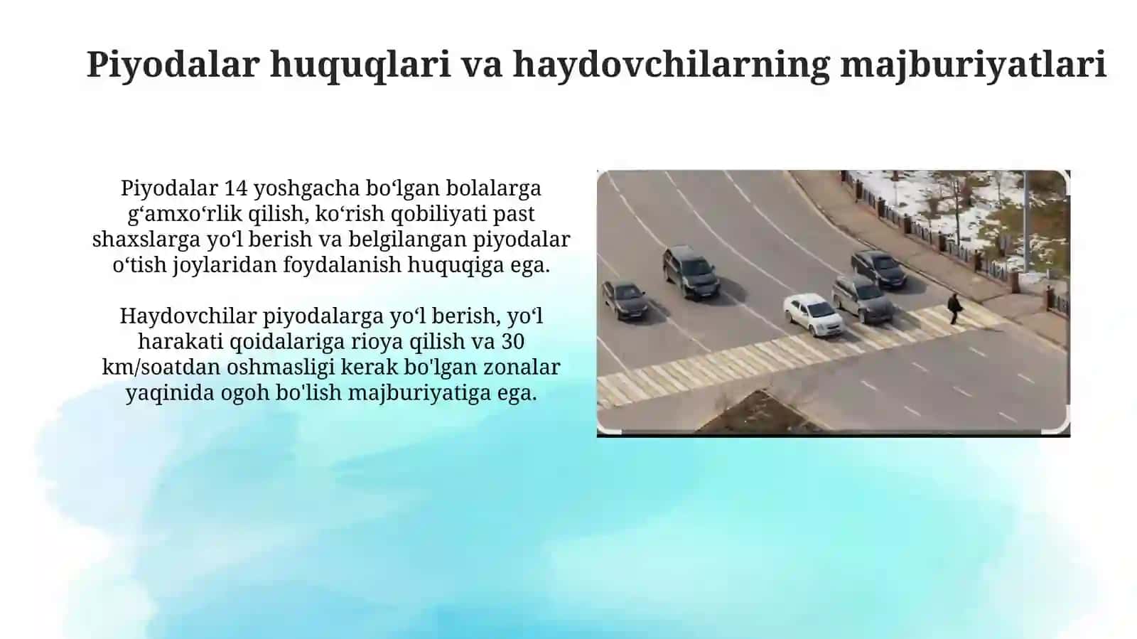 Piyoda haydovchi oʻzaro munosabati 4