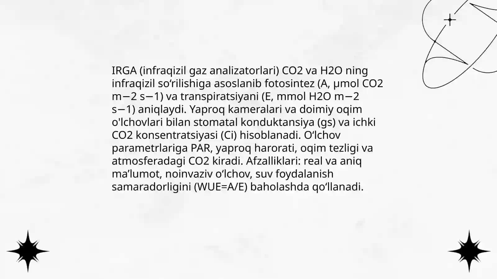 Transpiratsiya jadalligini aniqlashda zamonaviy asbob - uskunalardan foydalanish 4