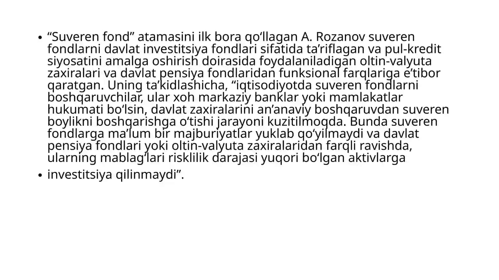 MOLIYA BOZORIDA SUVEREN FONDLAR 4