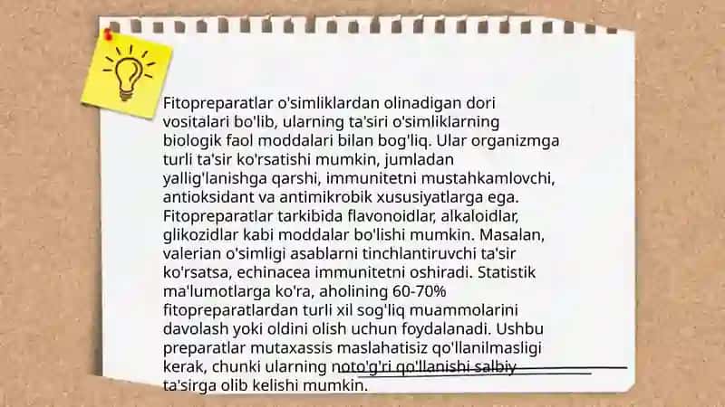 fitopreparatlar sifatini órganish 4