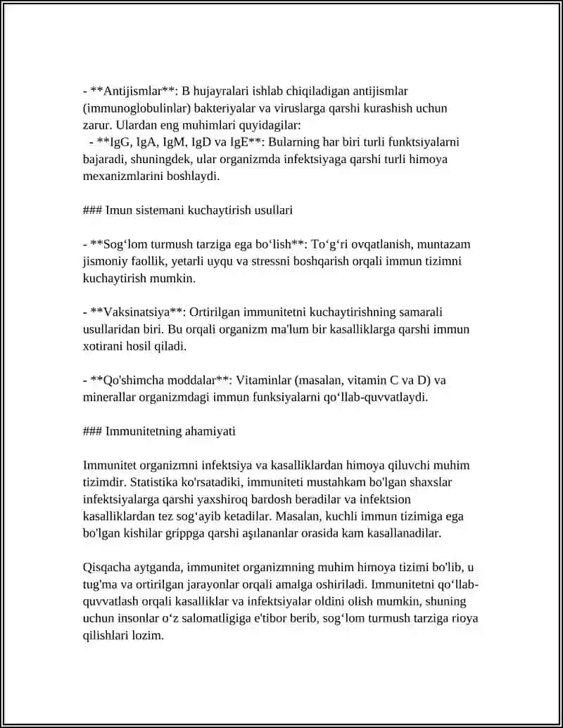 TUGMA IMMUNITET TEST 4