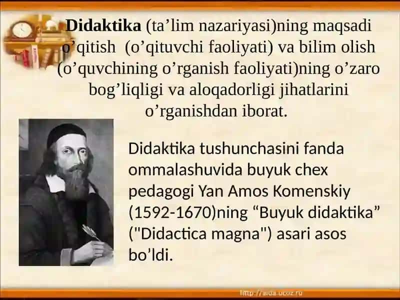 Didaktika – pedagogik ta’lim nazariyasi. 4