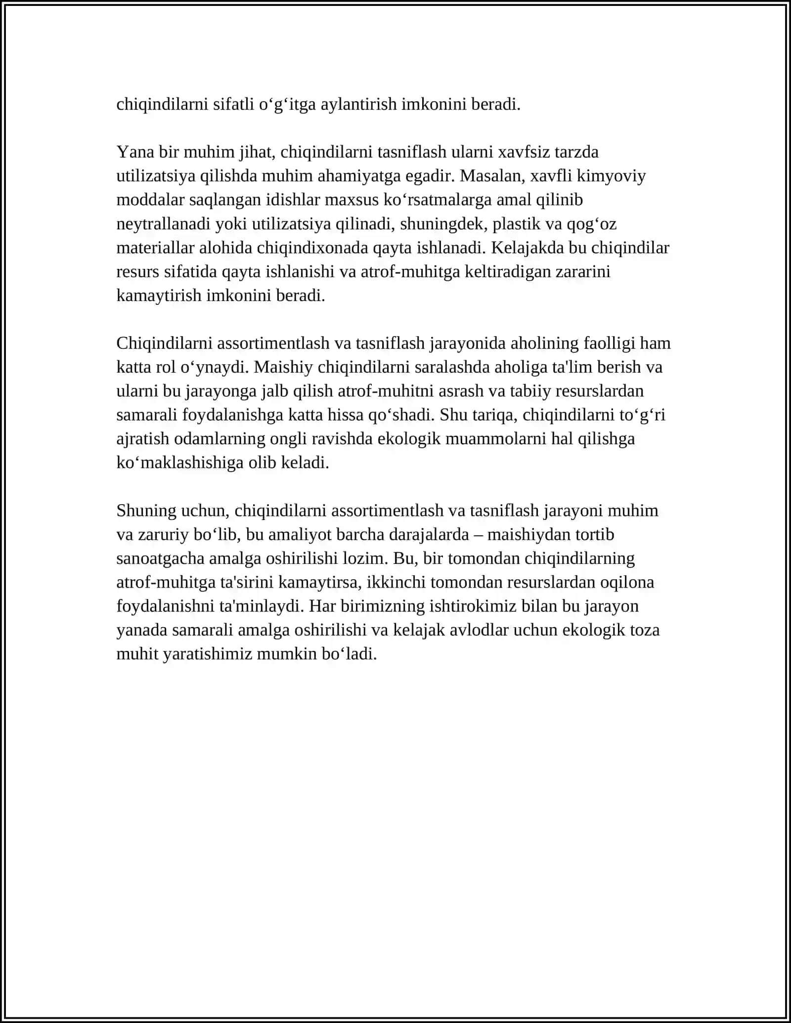 CHIQINDILAR ASSORTIMENTI VA ISHLATILISHI 4