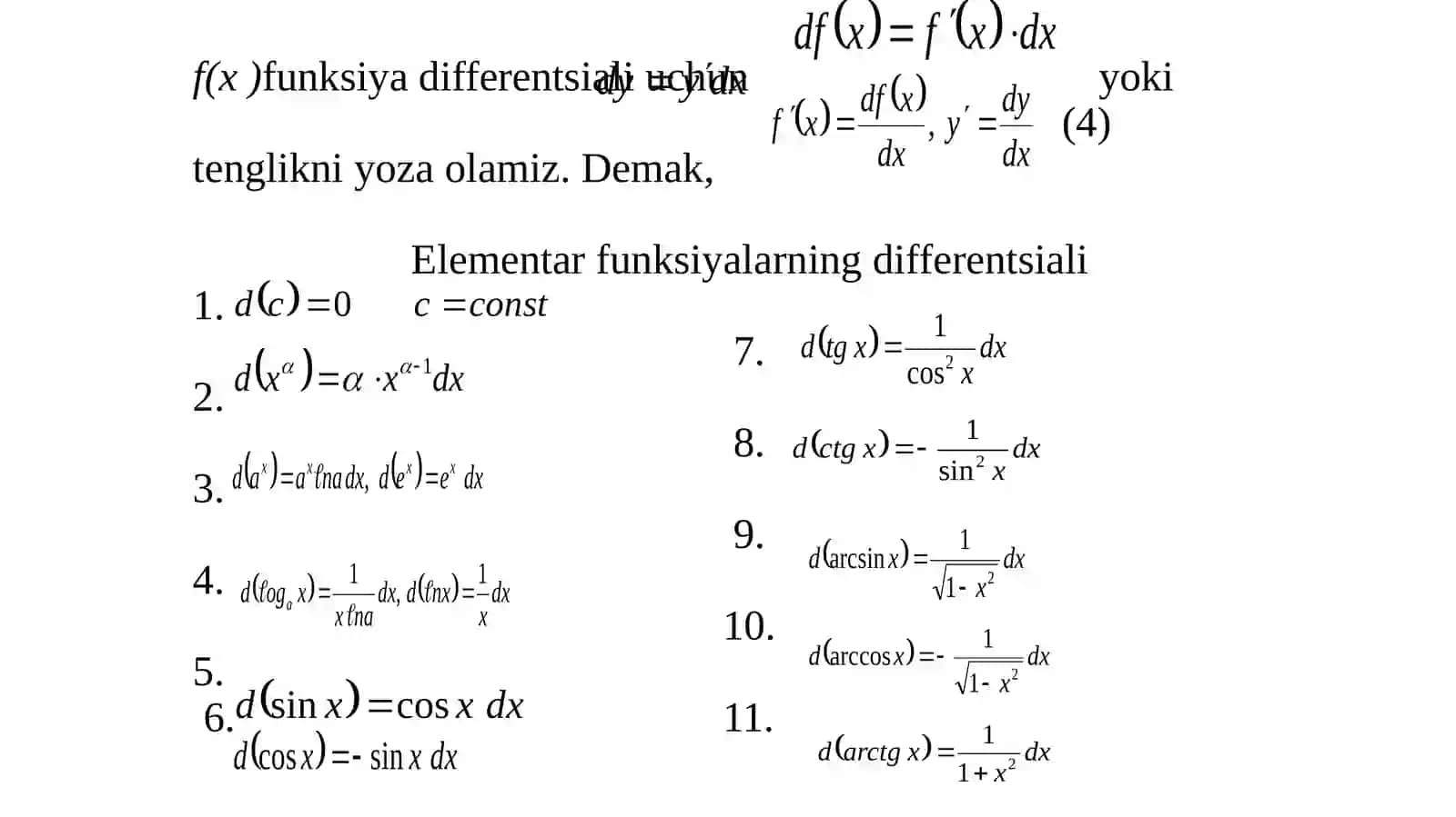 Differensial yordamida taqribiy hisoblash 4