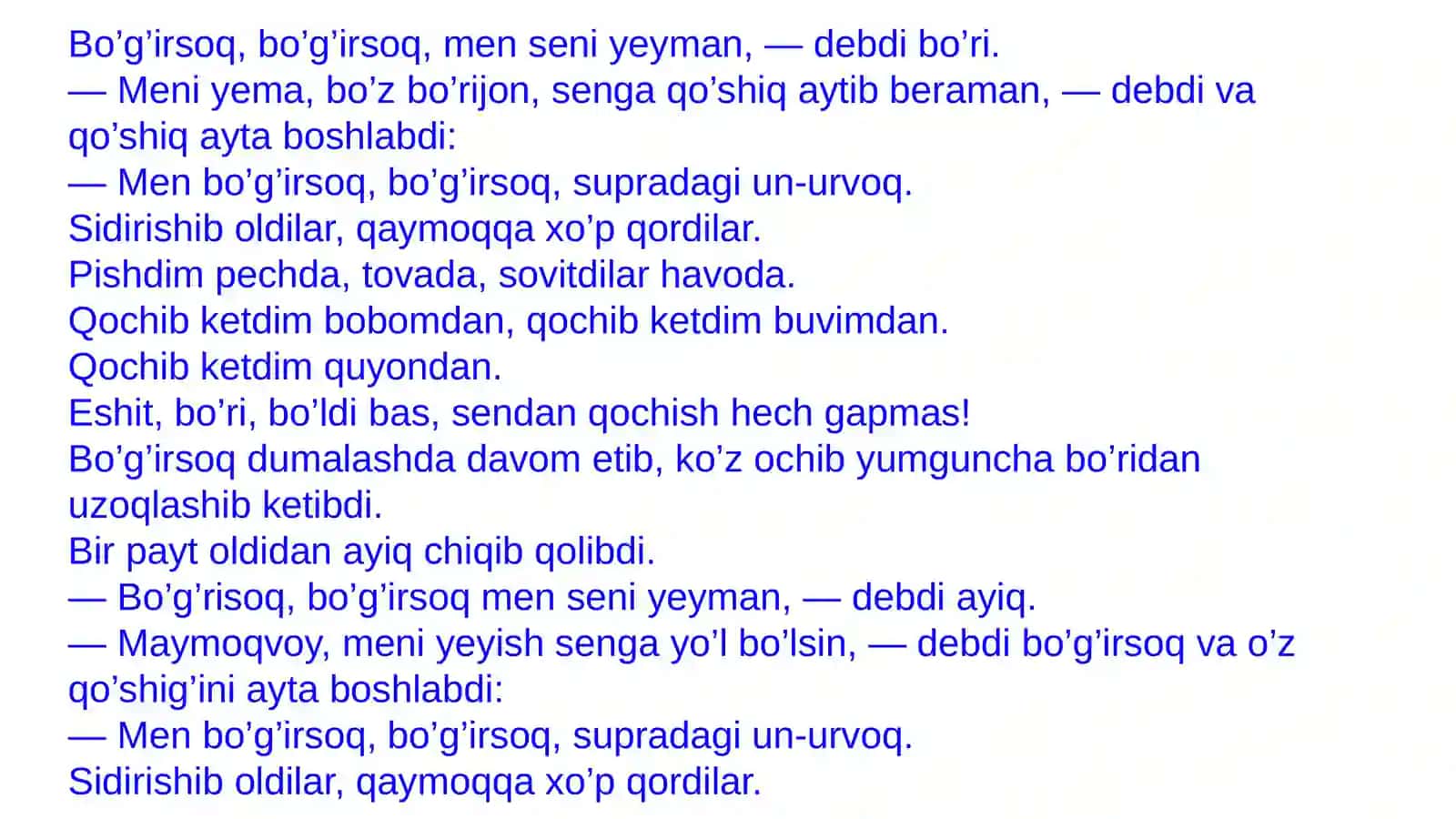 Menga bo’g’irsoq pishirib ber 4