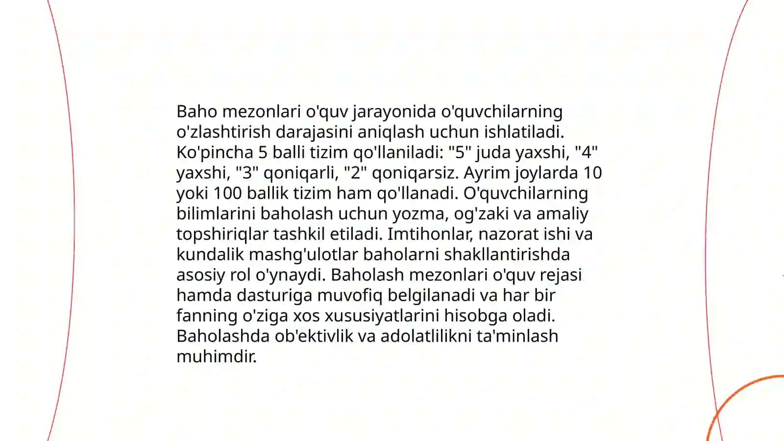 Baholash Tizimlari 4