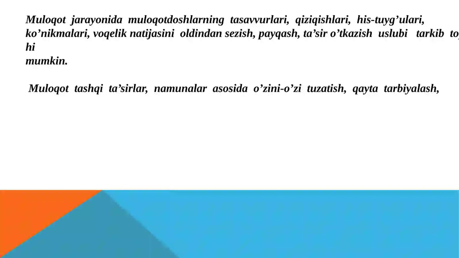 Muloqot Psixologiyasidan Mustaqil Ish 4