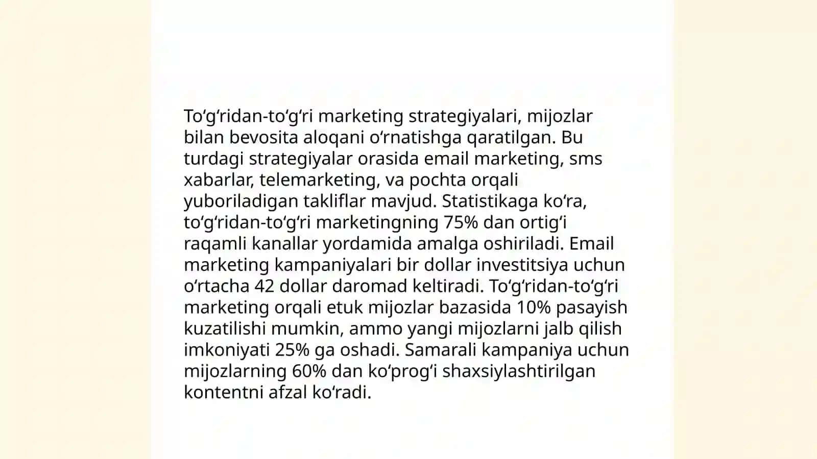 Integrasiyalangan marketing kommunikatsiyalari 4