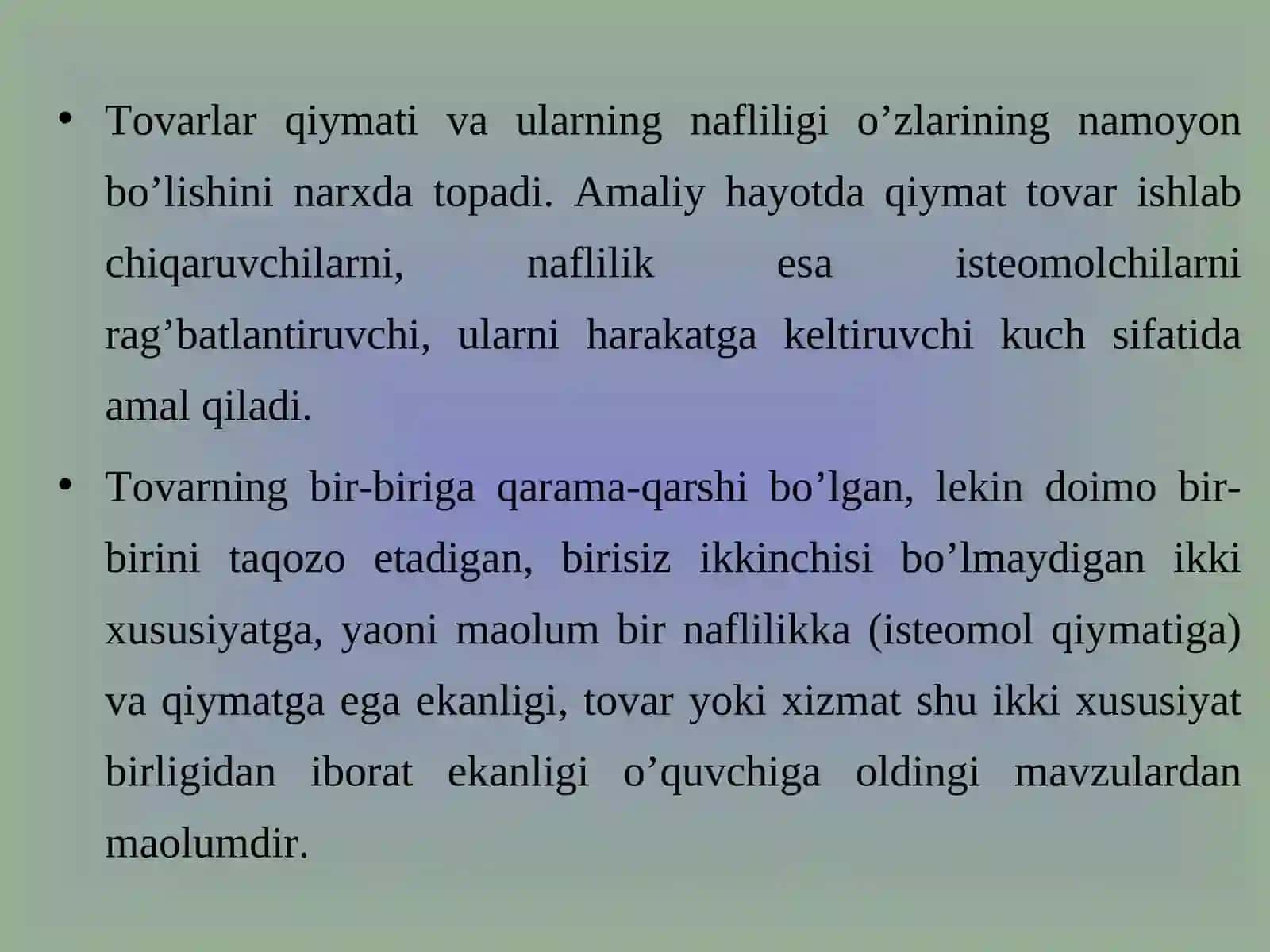 Qiymatlar va Naflilar 4