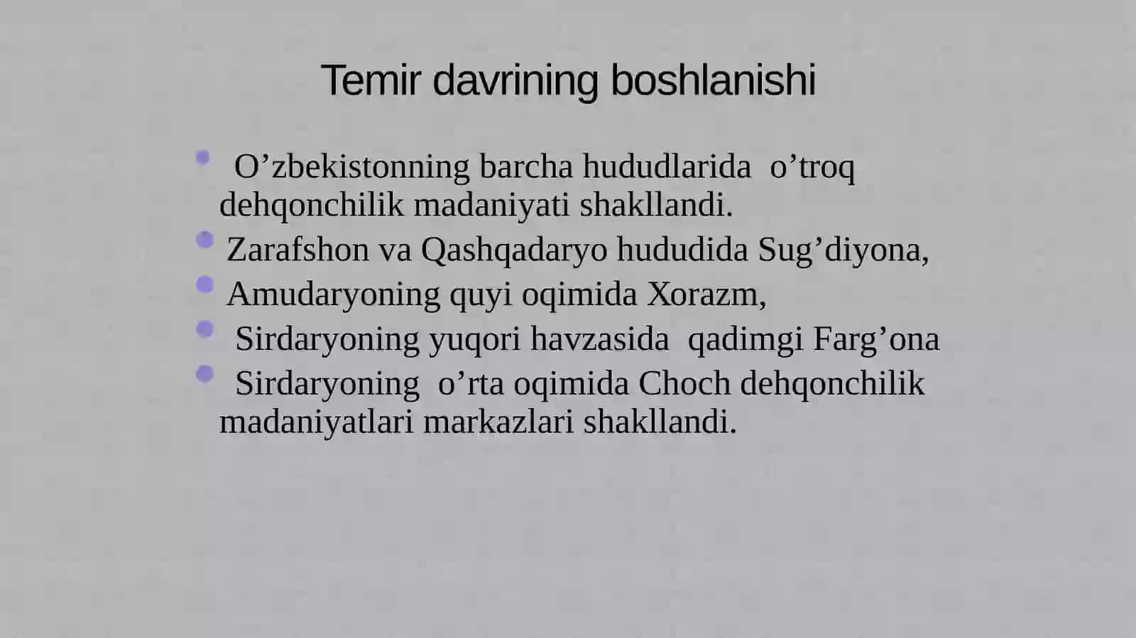 So’nggi bronza va ilk temir davri 4