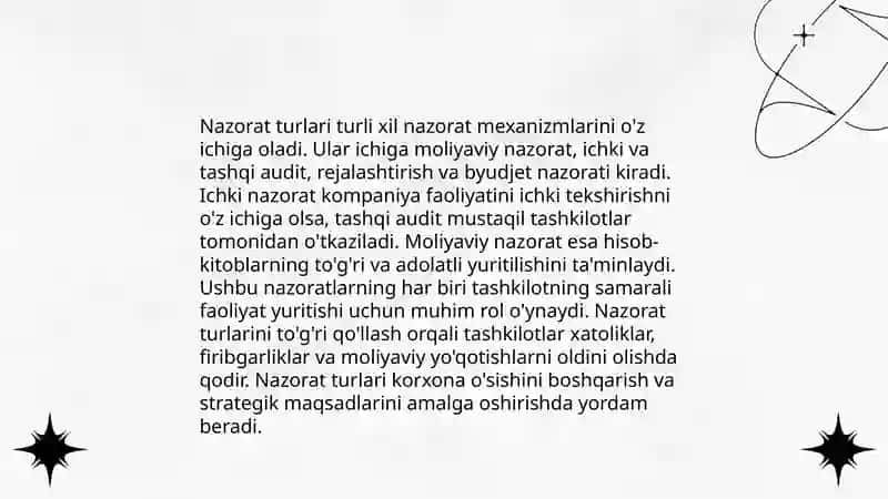 Ta'limiy va nazorat darslarini tashkil etish 4
