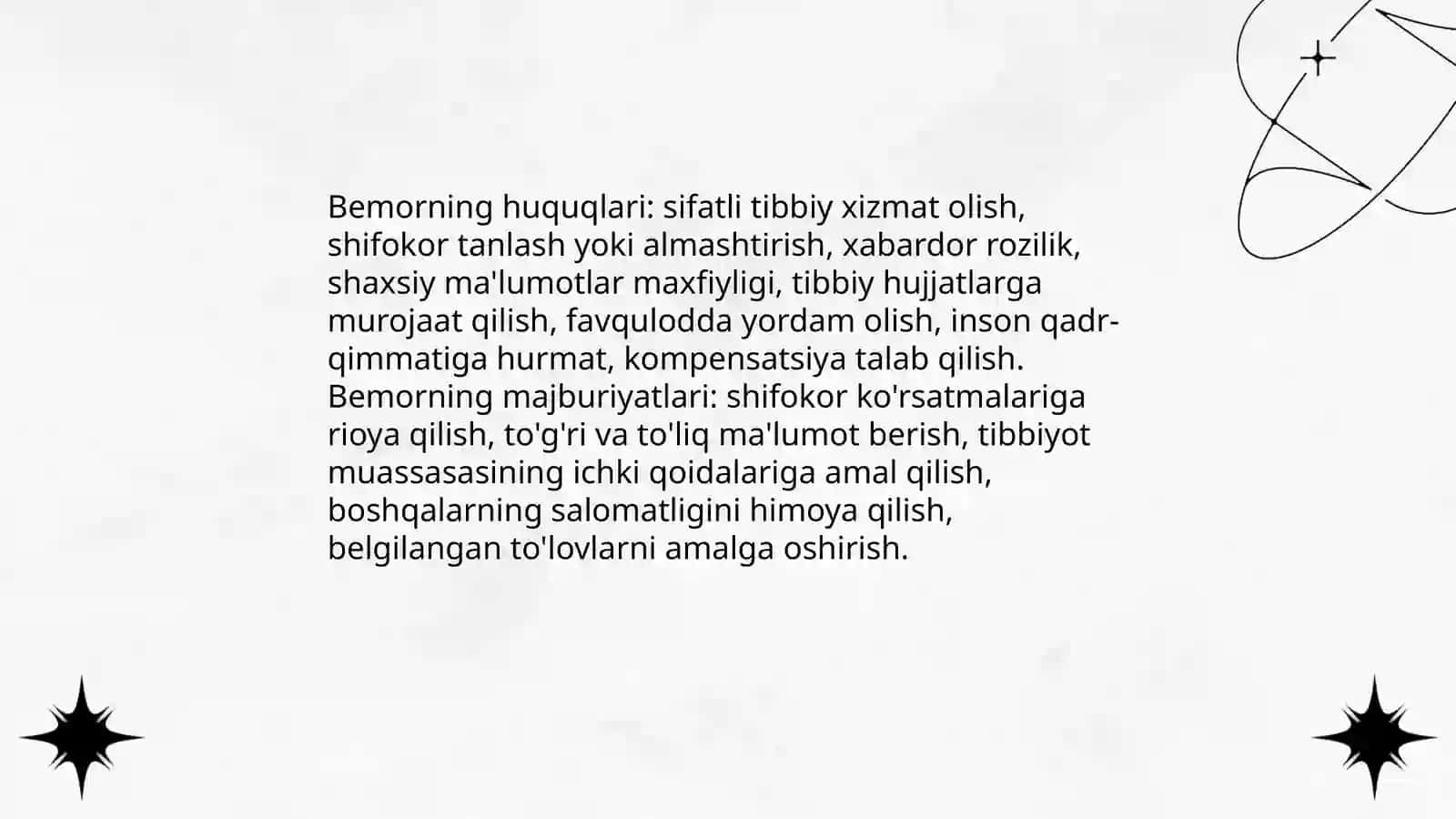 Tibbiyotga oid qonunlar 4