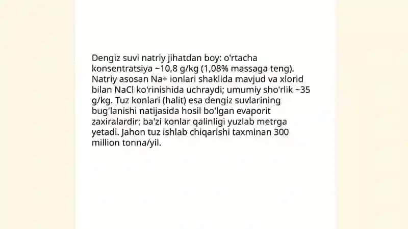 s-blok metallarini tabiatda uchrashi va olinishi 4