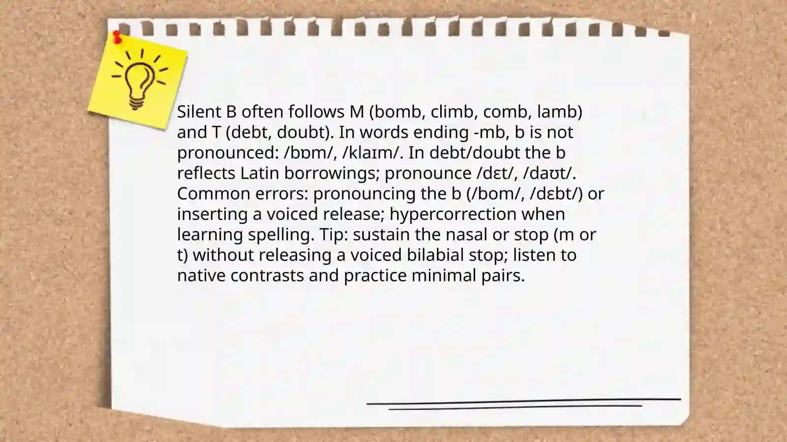 Silent letters and common mispronunciations 4